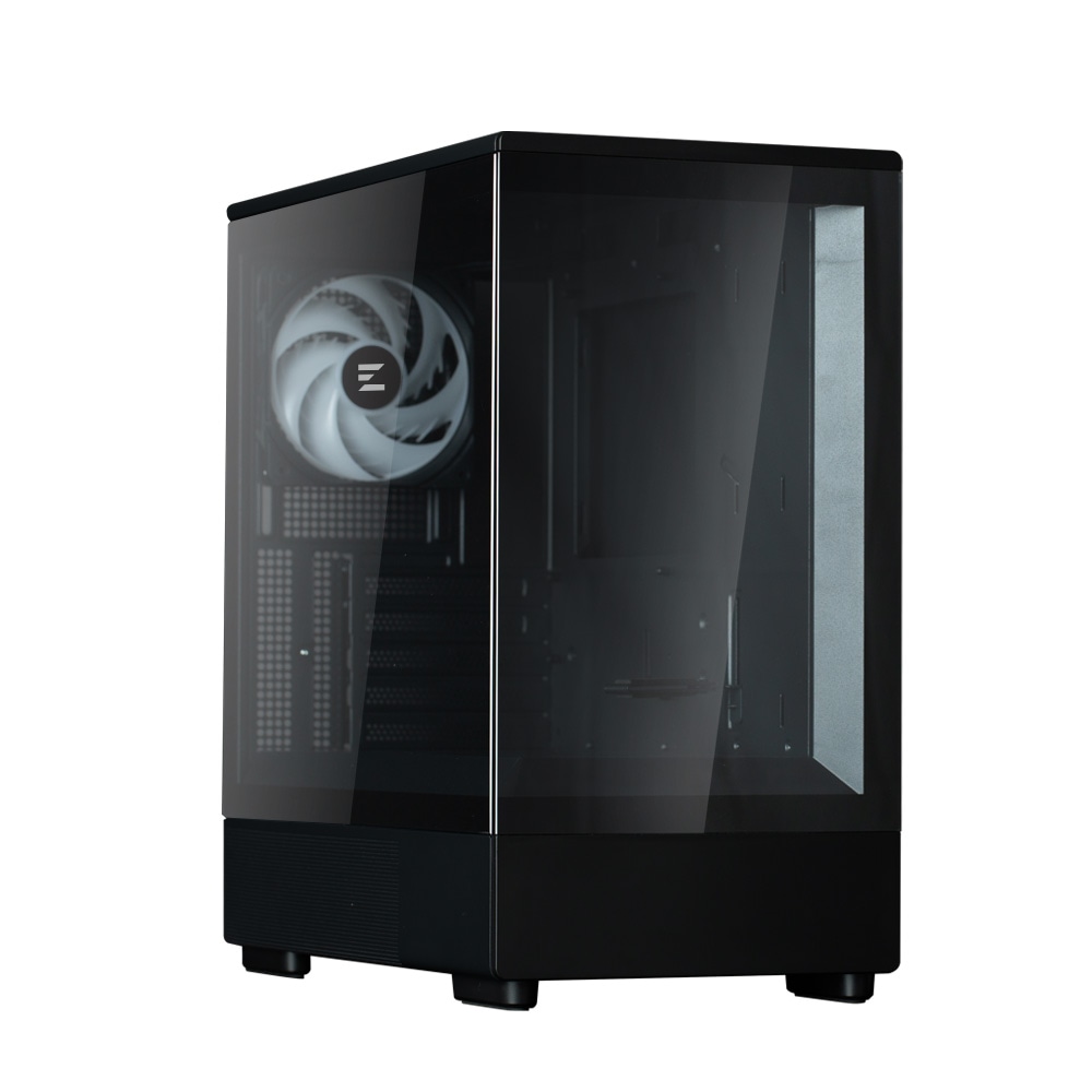 Zalman PC case P10 without PSU, 1xUSB3.0, 1xUSBType-C, 1x120mm ARGB, VGA 384mm, LCS ready, TG Side Panel, mATX, black - 2