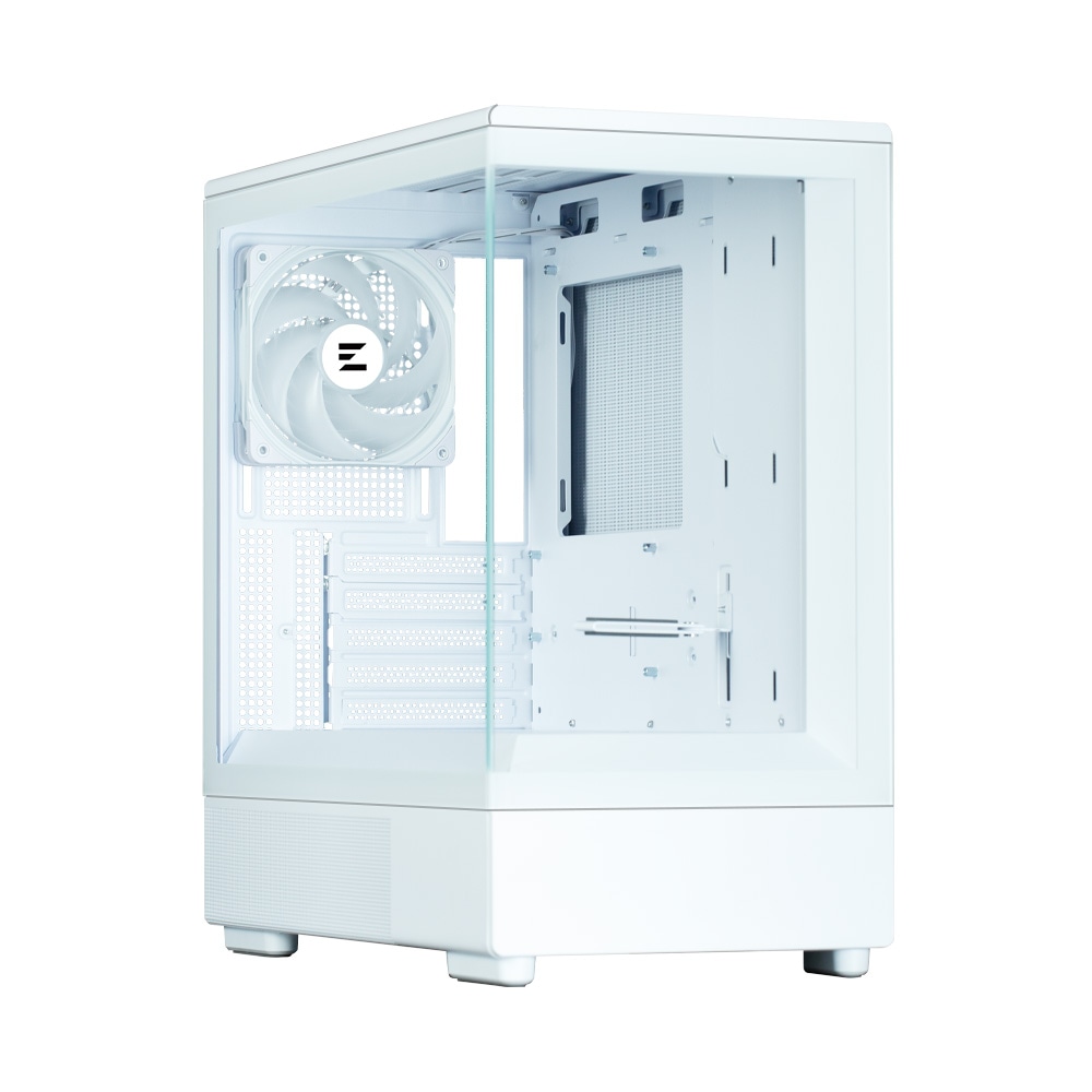 Zalman PC case P10 without PSU, 1xUSB3.0, 1xUSBType-C, 1x120mm ARGB, VGA 384mm, LCS ready, TG Side Panel, mATX, white - 2