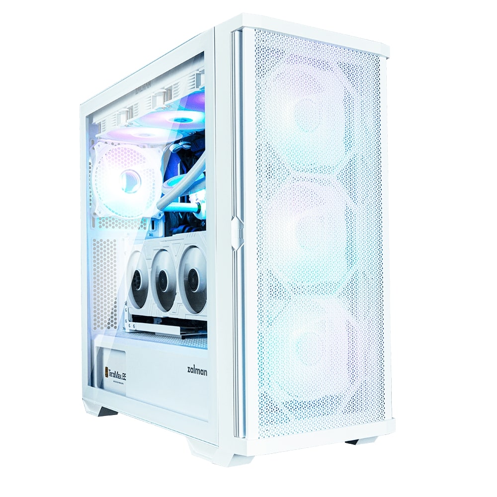 Zalman PC case Z10 Duo without PSU, 2xUSB3.0, 1xUSB Type-C, 4x120mm ARGB, VGA 395mm, LCS ready, TG Side Panel, EATX, white - 2