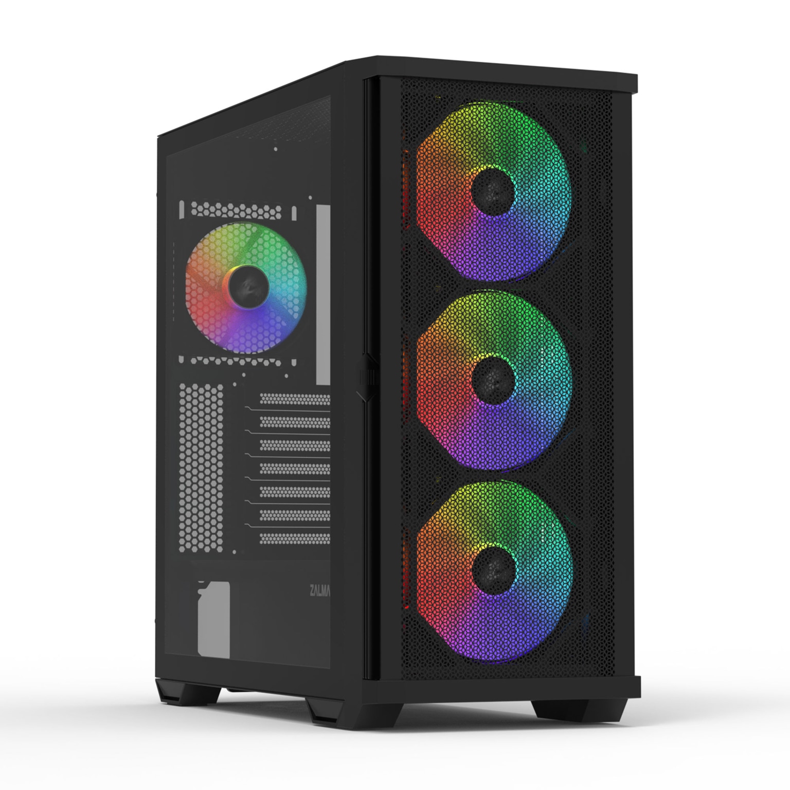 Zalman PC case Z10 Plus without PSU, 2xUSB3.0, 1xUSB Type-C, 3x140mm ARGB, 1x120mm ARGB, VGA 395mm, LCS ready, TG Side Panel, EATX, black - 2