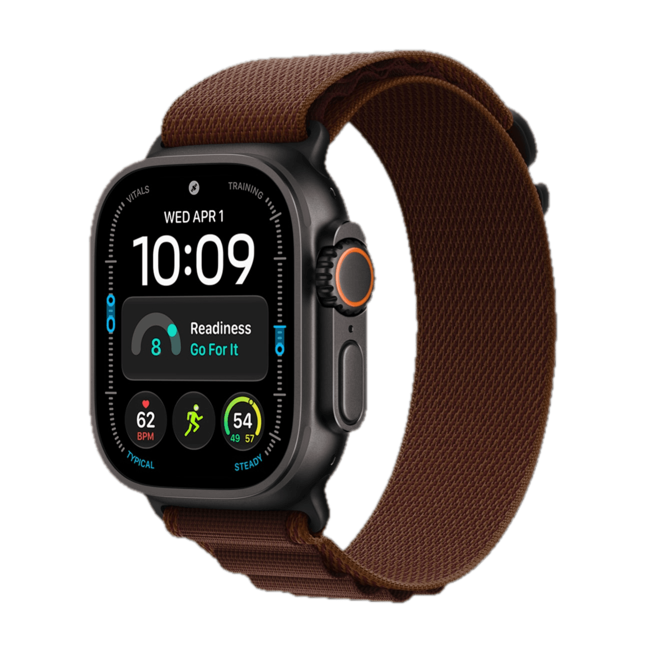 Apple Watch Ultra 4 with Burgundy Alpine Loop