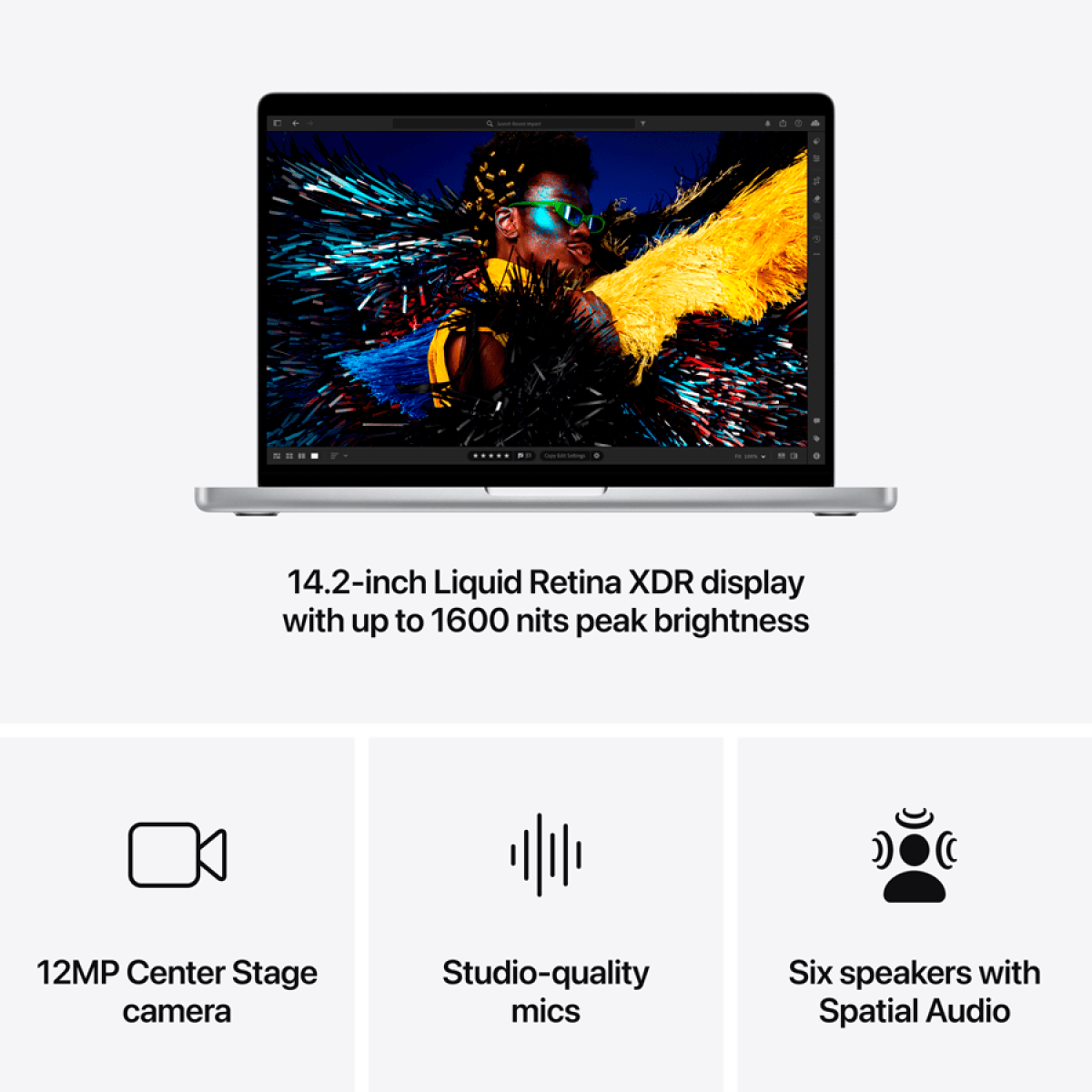 14-inch MacBook Pro: Apple M4 chip with 10‑core CPU and 10‑core GPU, 16GB, 1TB SSD - Silver 8