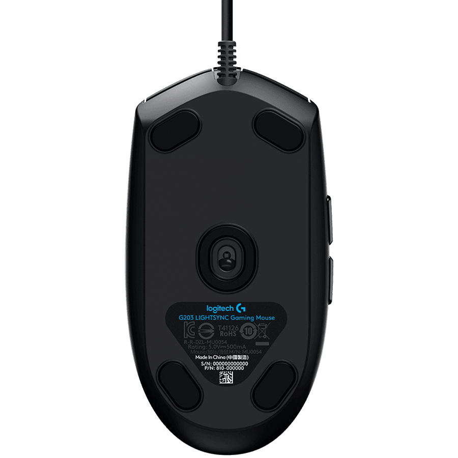 LOGITECH G102 LIGHTSYNC Corded Gaming Mouse - BLACK - USB - EER 5