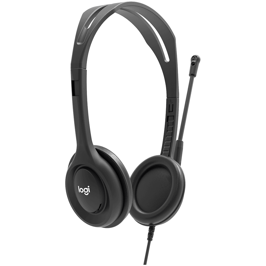 LOGITECH H111 Corded Stereo Headset - BLACK - 3.5 MM 2
