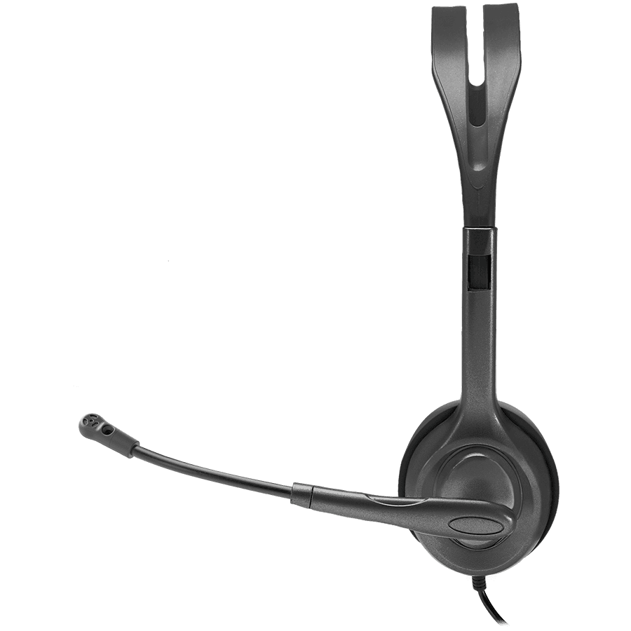 LOGITECH H111 Corded Stereo Headset - BLACK - 3.5 MM 3