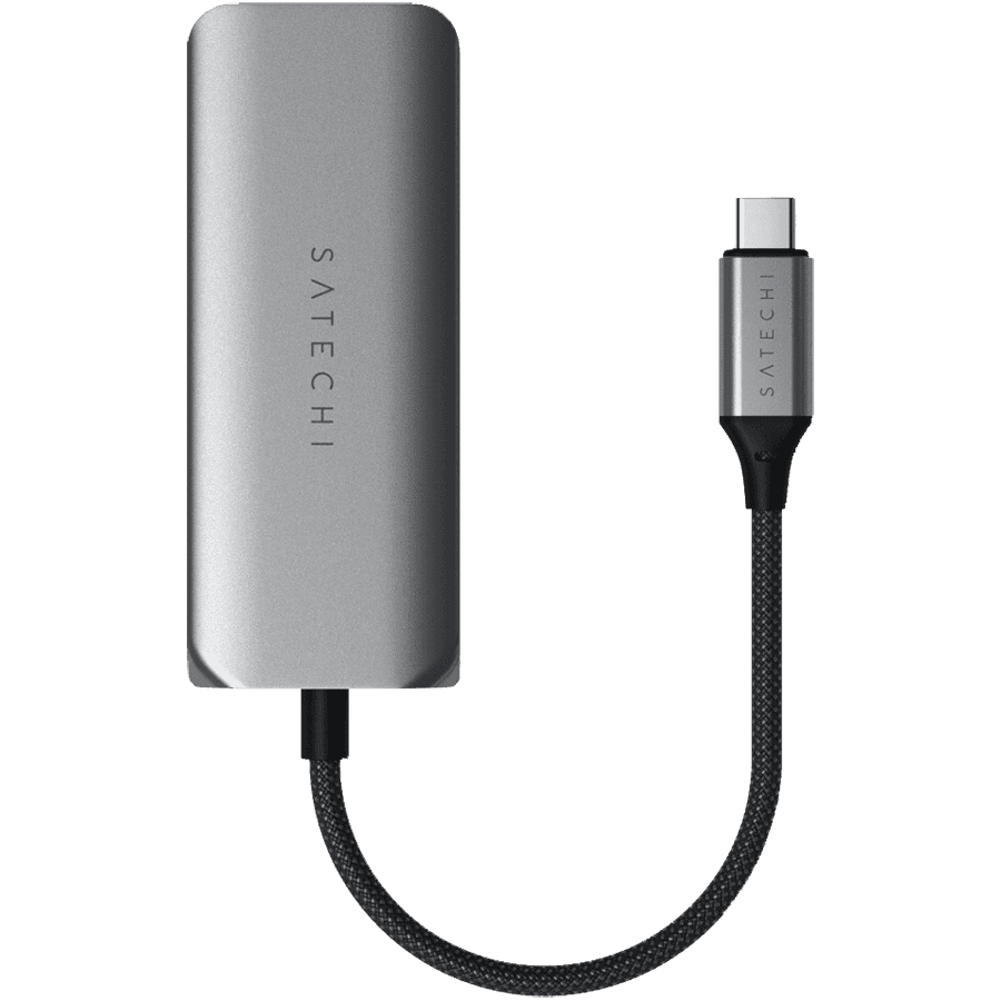 SATECHI 4-in-1 USB-C Hub with 2.5 Gigabit Ethernet - Space Gray