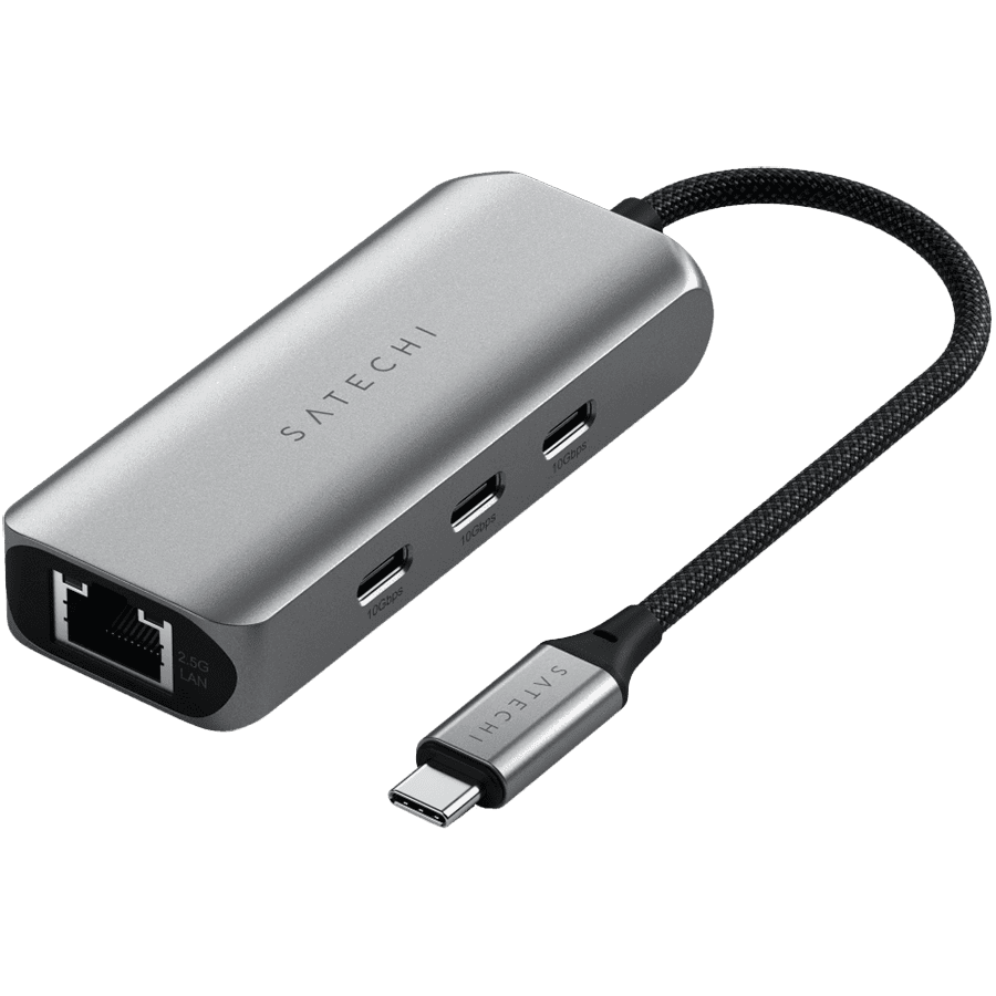SATECHI 4-in-1 USB-C Hub with 2.5 Gigabit Ethernet - Space Gray 2