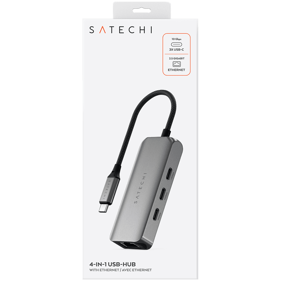 SATECHI 4-in-1 USB-C Hub with 2.5 Gigabit Ethernet - Space Gray 4
