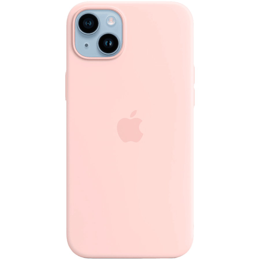 iPhone 14 Plus Silicone Case with MagSafe - Chalk Pink