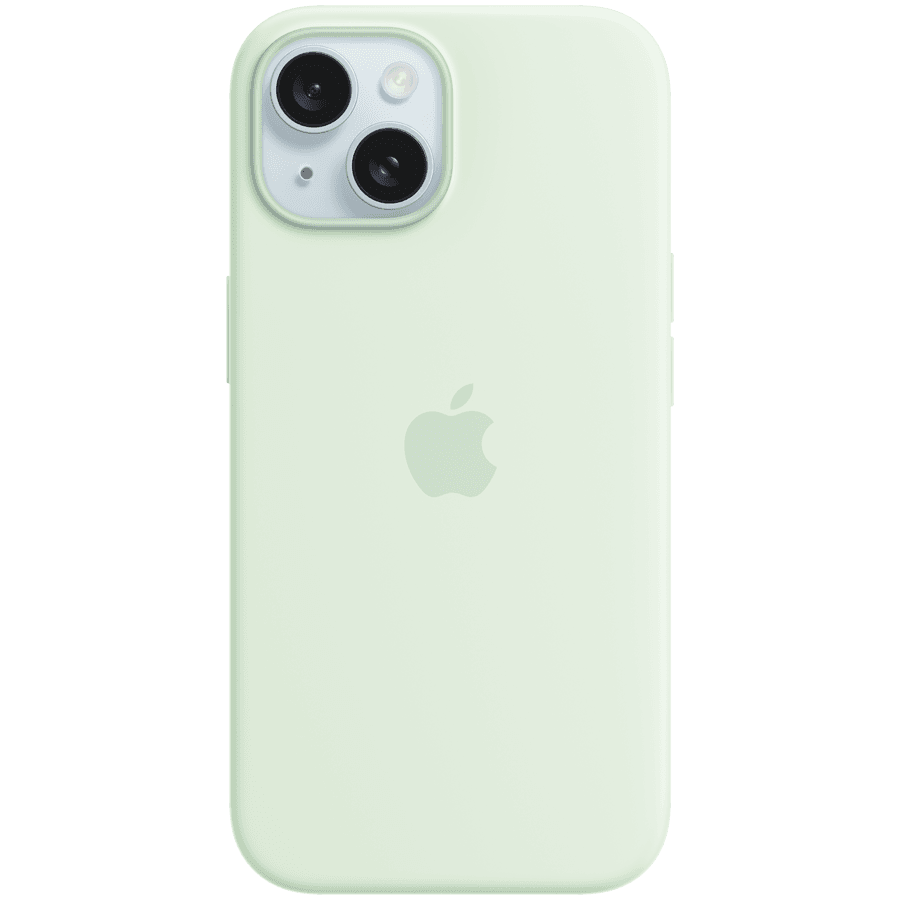 iPhone 15 Silicone Case with MagSafe - Soft Mint