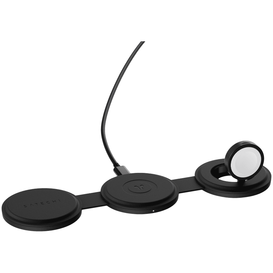SATECHI OntheGo 3-in-1 Wireless Charger (Black) 2