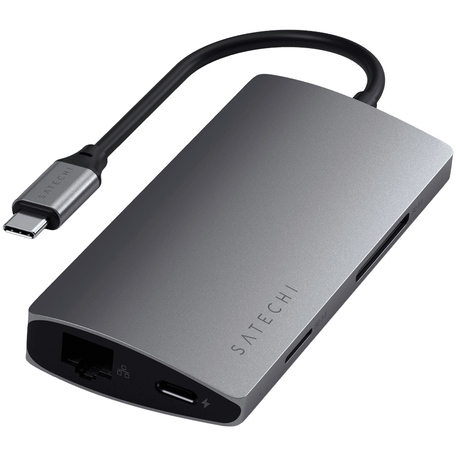 SATECHI Type-C Multi-Port Adapter 4K with Ethernet V2 Space Gray