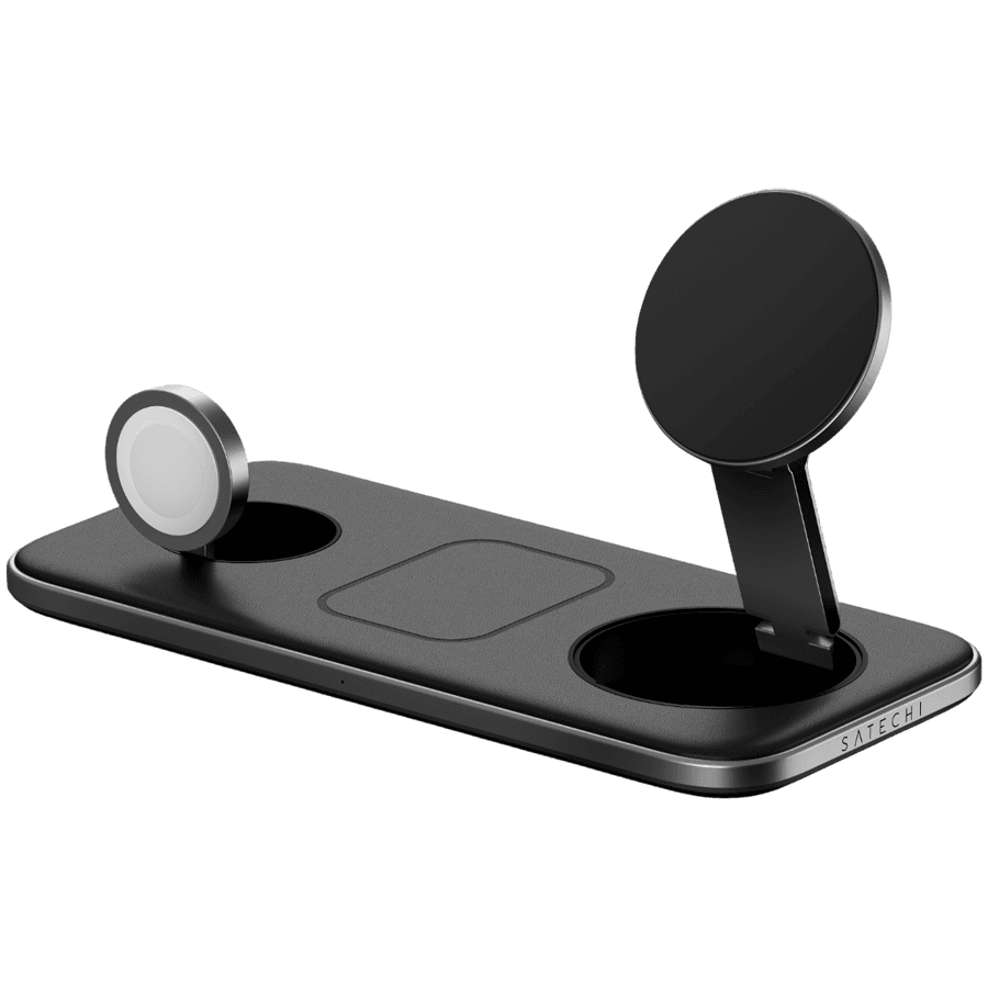 SATECHI Qi2 Trio Wireless Charging Pad - with Type A, C, G plugs 3
