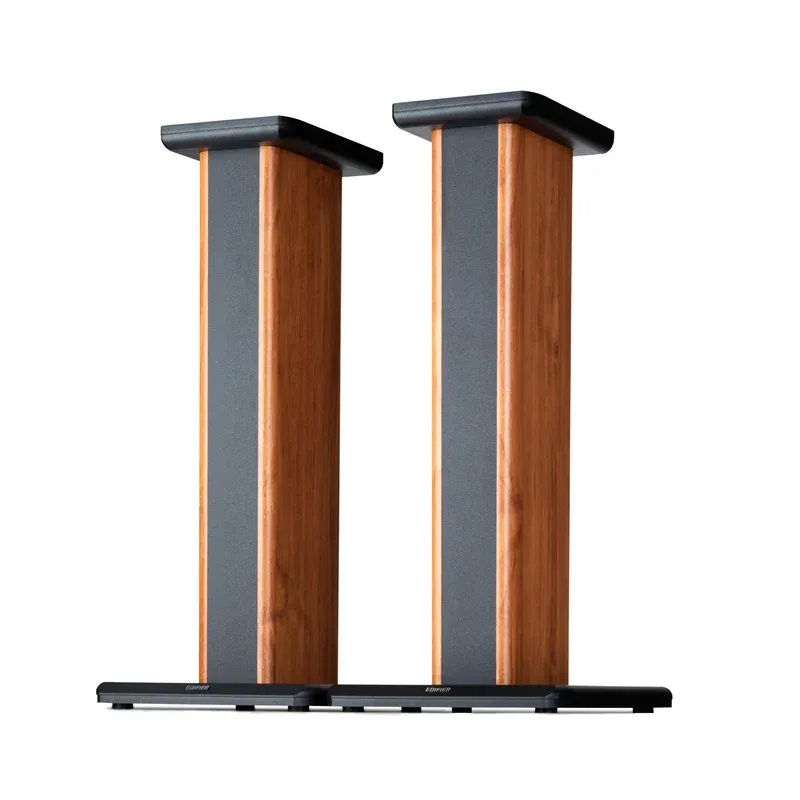 EDIFIER SS02 Wood Grain Speaker Stands for S1000DB / S2000PRO/ S1000MKII Hollowed Stands for Optional Sand Filling Tuning - Pair
