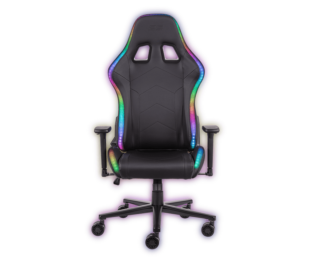 2E GAMING Chair OGAMA II RGB, PU Leather, 3D-Armrests, black