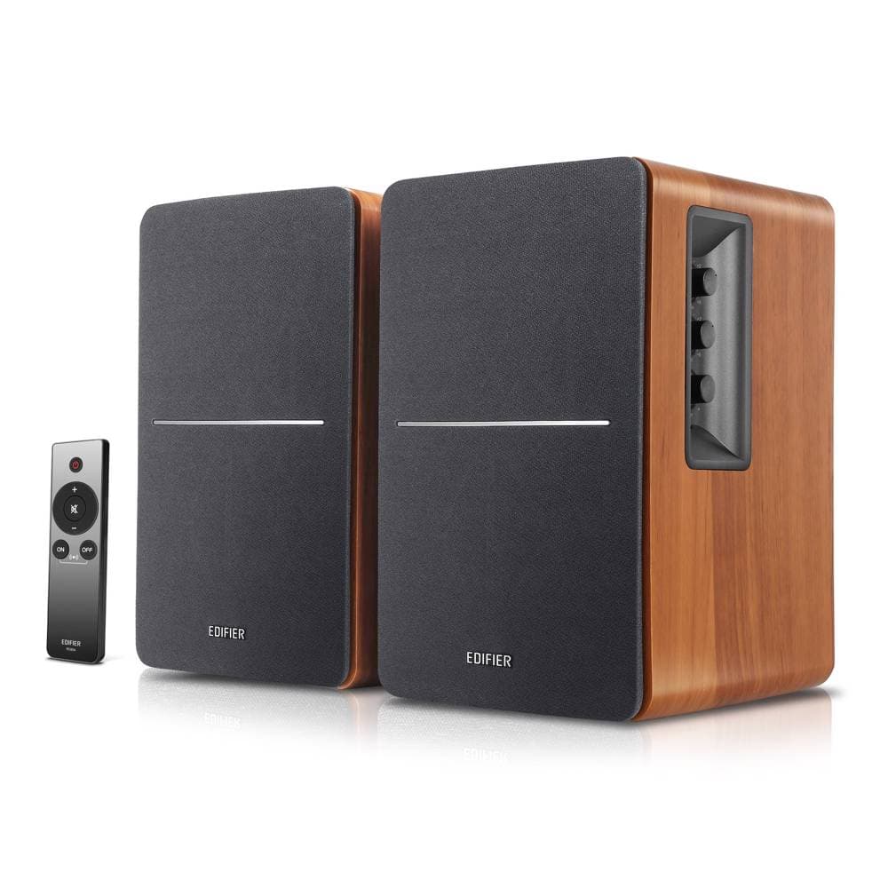 EDIFIER R1280Ts Active 2.0 Bookshelf Speaker Set, 42W RMS, Brown