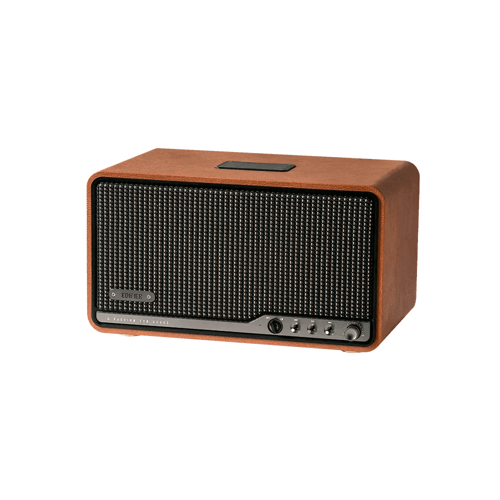 EDIFIER S300 80W, Bluetooth, WiFi (Apple AirPlay), Type-C, AUX, Hi-Fi Tabletop Speaker, Hi-Res Audio LDAC Brown