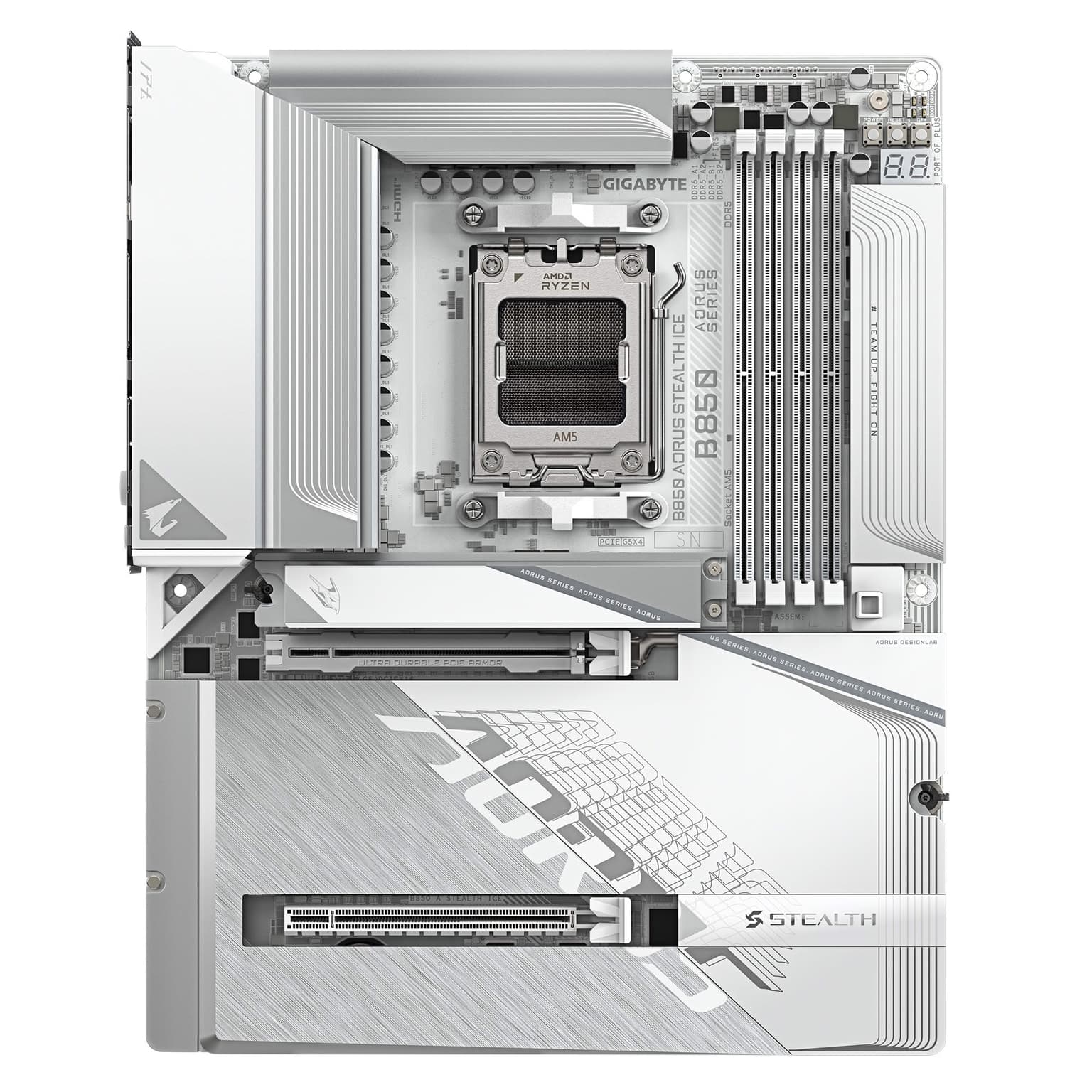 Gigabyte Motherboard B850 A STEALTH ICE sAM5 B850 4xDDR5 M.2 HDMI ATX