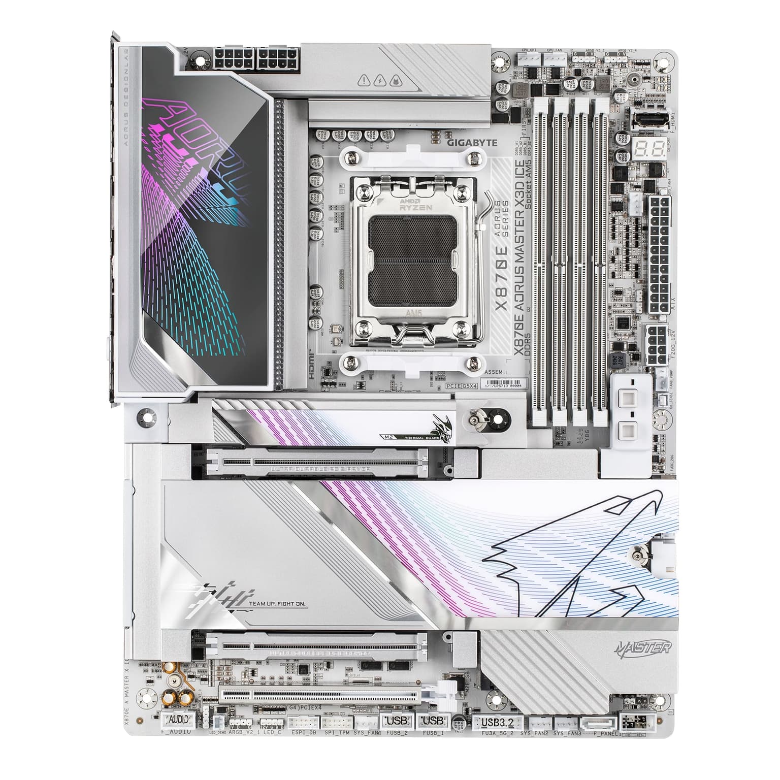 Gigabyte Motherboard X870E A MASTER X3D ICE sAM5 X870 4xDDR5 M.2 Wi-Fi BT HDMI DP ATX