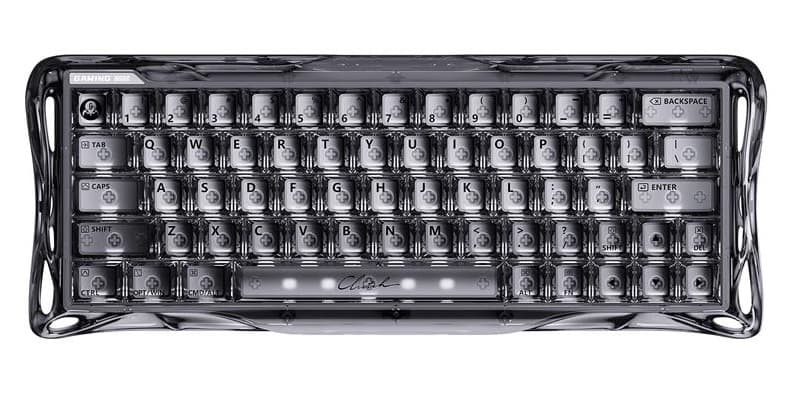 Keyboard GravaStar Mercury V60 60keys, UFO Magnetic Gaming, 8K, USB-A, RGB, Onyx Crystal