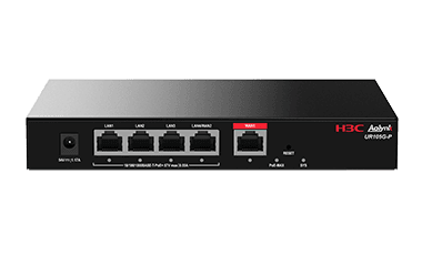 H3C Aolynk UR105G-P 5-Port All-Gigabit Enterprise PoE Router (1*GE WAN, 4*GE LAN (3*GE LAN, 1*GE LAN/WAN, 58W PoE+))