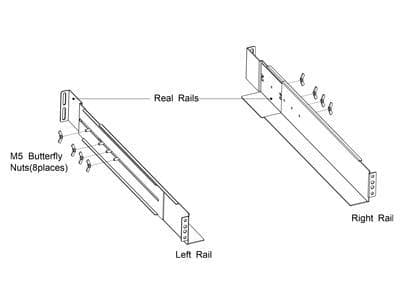 KSTAR Rails for 6-10KVA RT Accessories Matching Double Rails for RT 6-10KVA Series