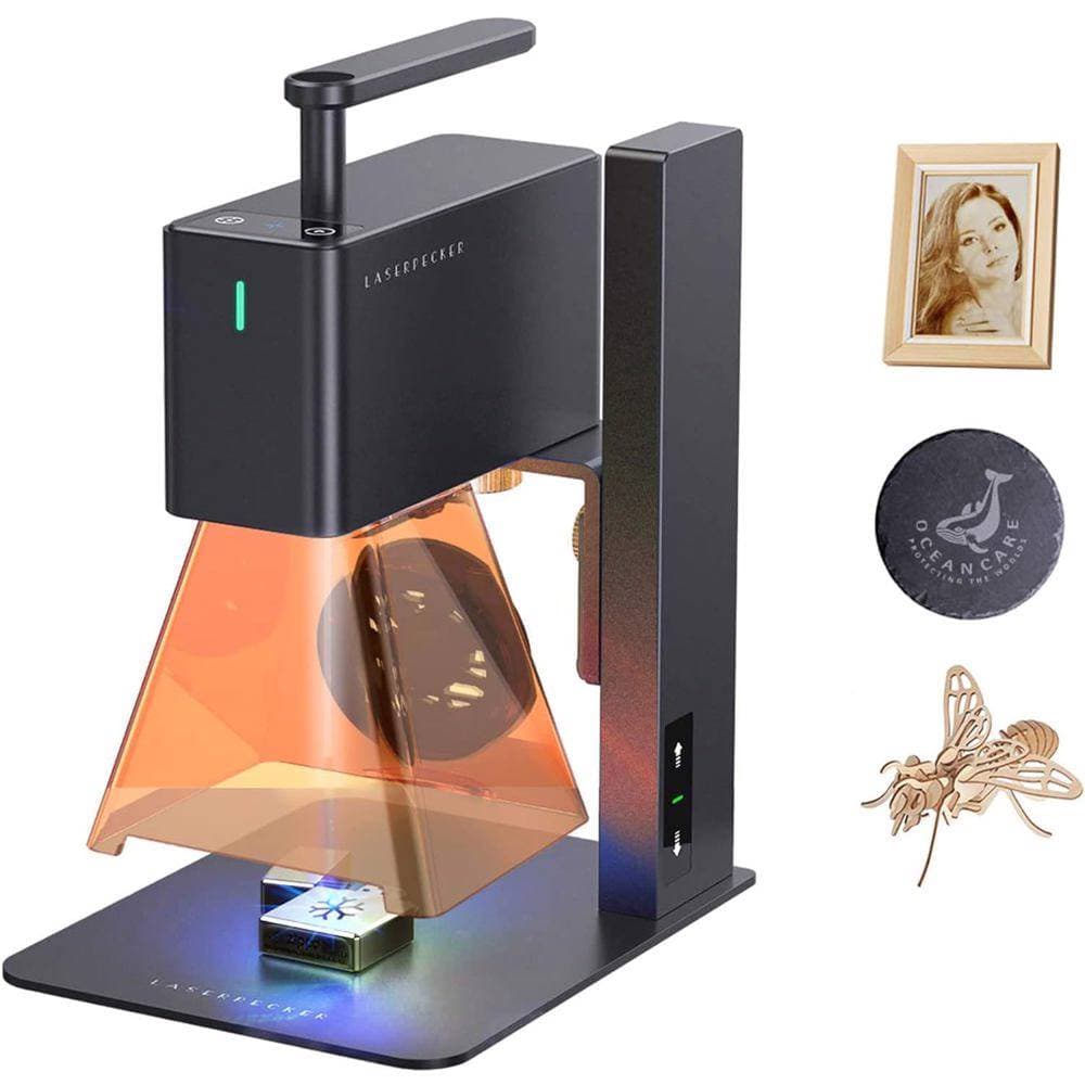 LaserPecker LP2 Base, Bluetooth, USB, Laser Engraver Cutter, Grey