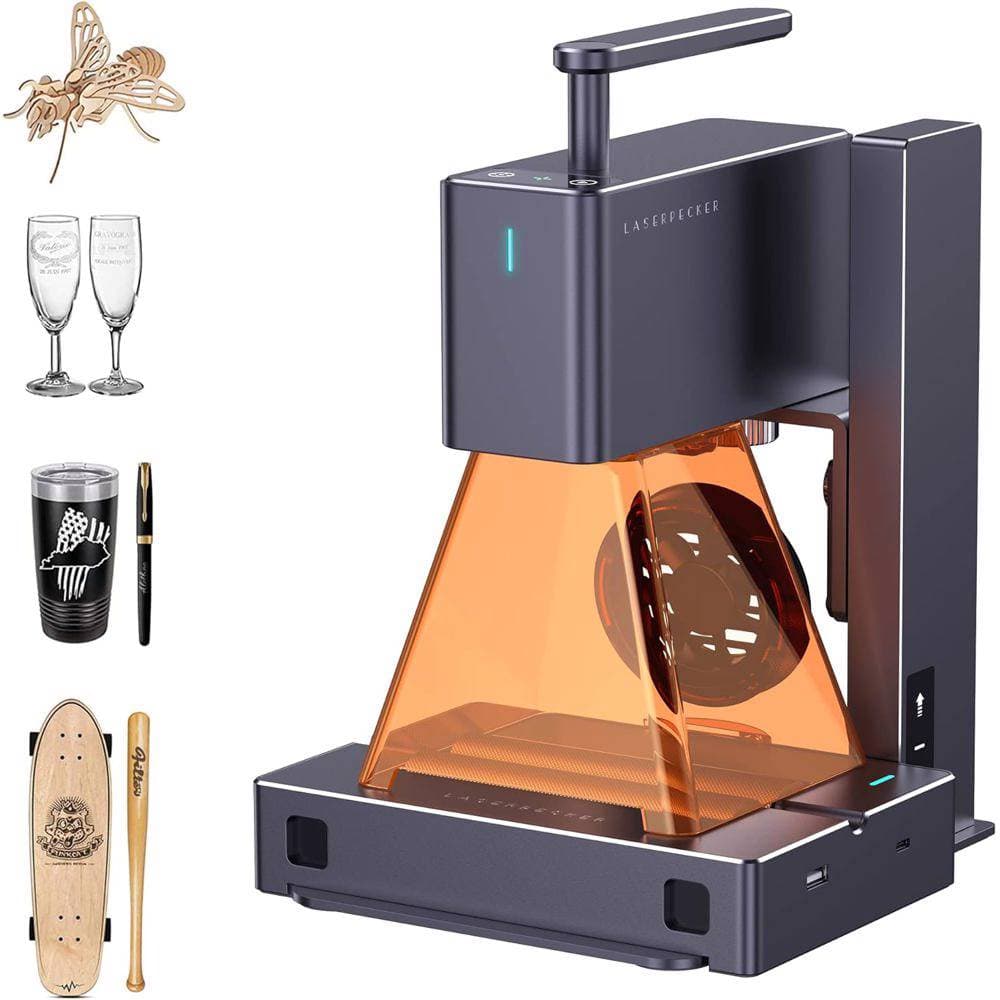 LaserPecker LP2 Suit + Roller Tool, Laser Engraver Cutter, Grey