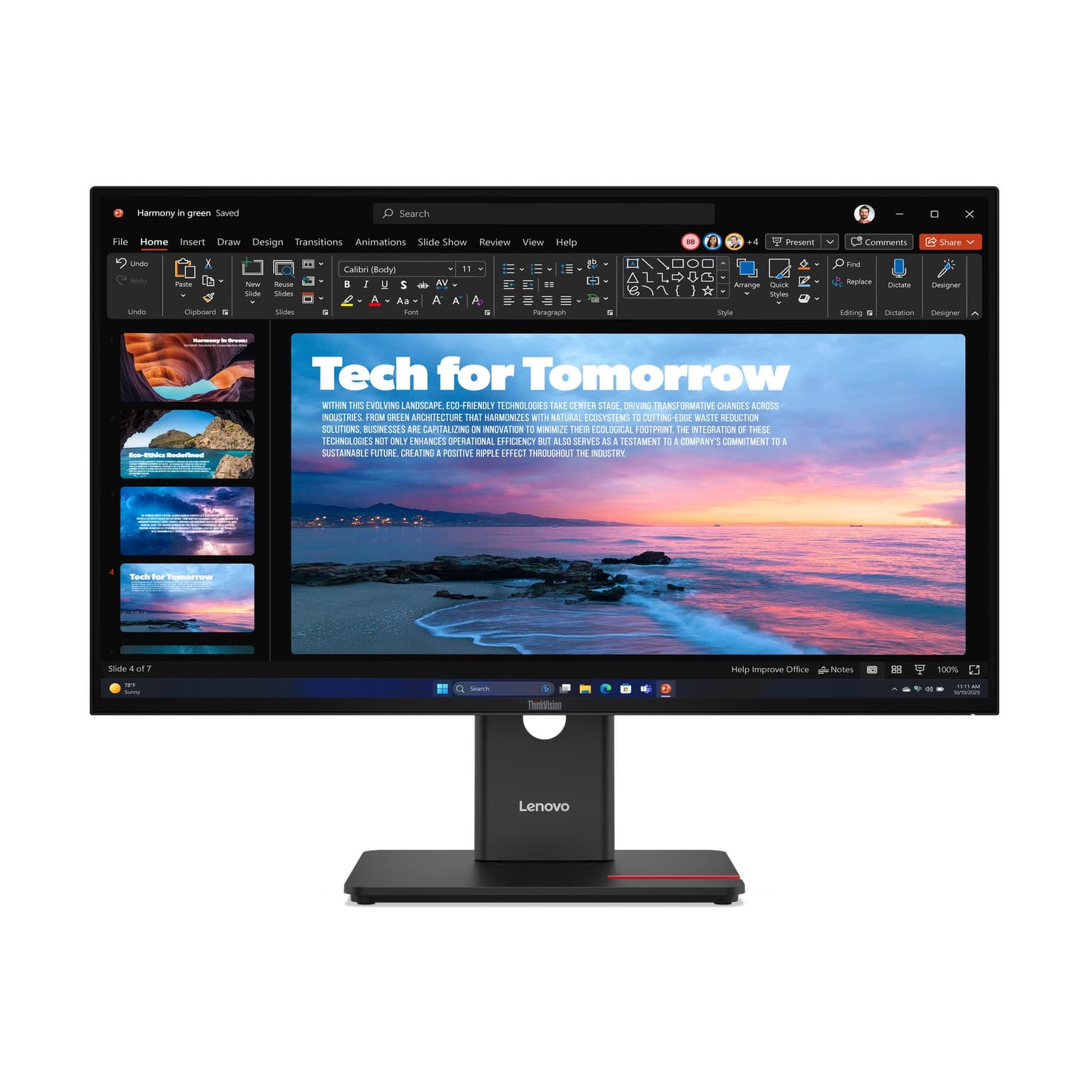 Lenovo ThinkVision T27QD-40 27" QHD IPS 120Hz USB-C Docking Monitor