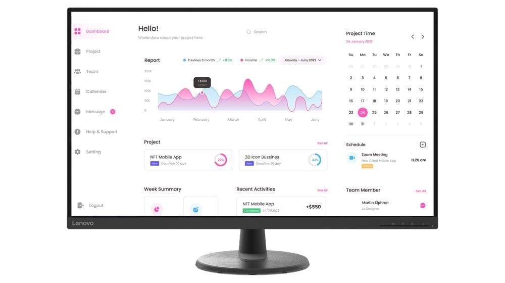 Lenovo D32-40 31.5" FHD VA 75Hz Monitor