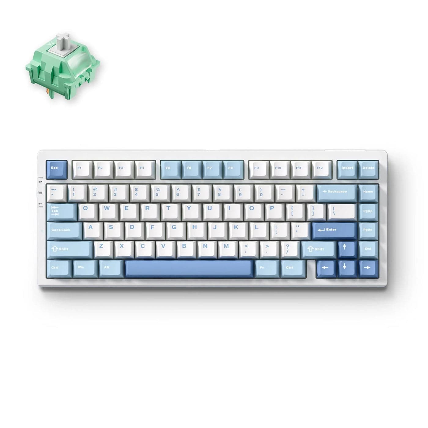 keyboard MCHOSE G75 Pro, Cabbage Tofu V2, USB-A/WL/BT, RGB, Blue