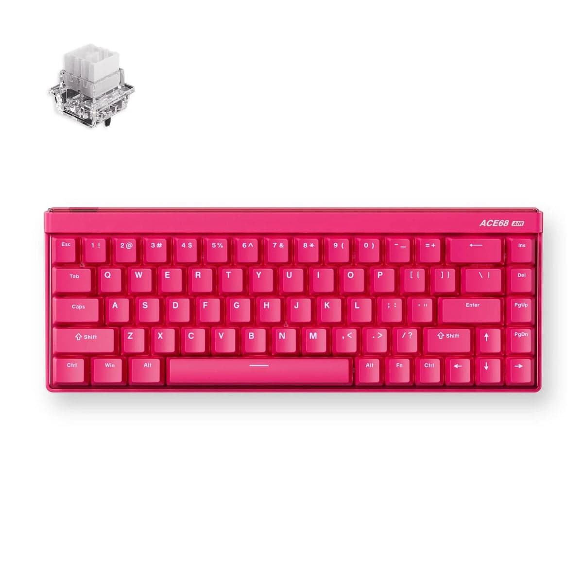 MCHOSE keyboard Ace 68 Air Hall Effect, Mount Tai Magnetic, 8K, USB-A, RGB, Rose Red
