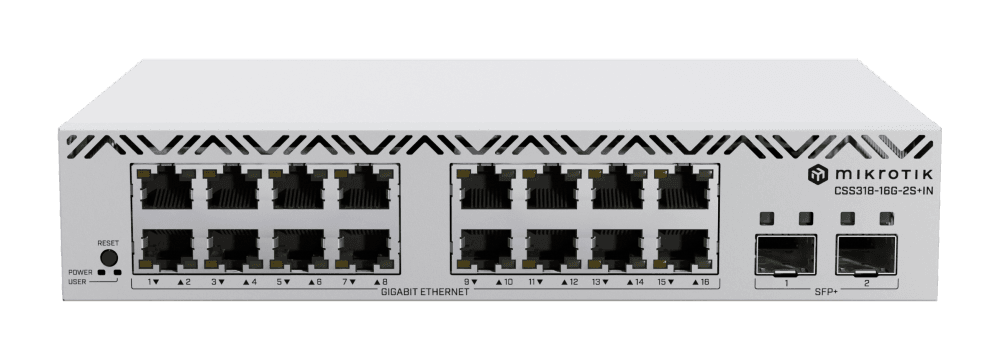 MikroTik CSS318-16G-2S+IN Managed Switch - CSS318, 16G, 2S+, MikroTik