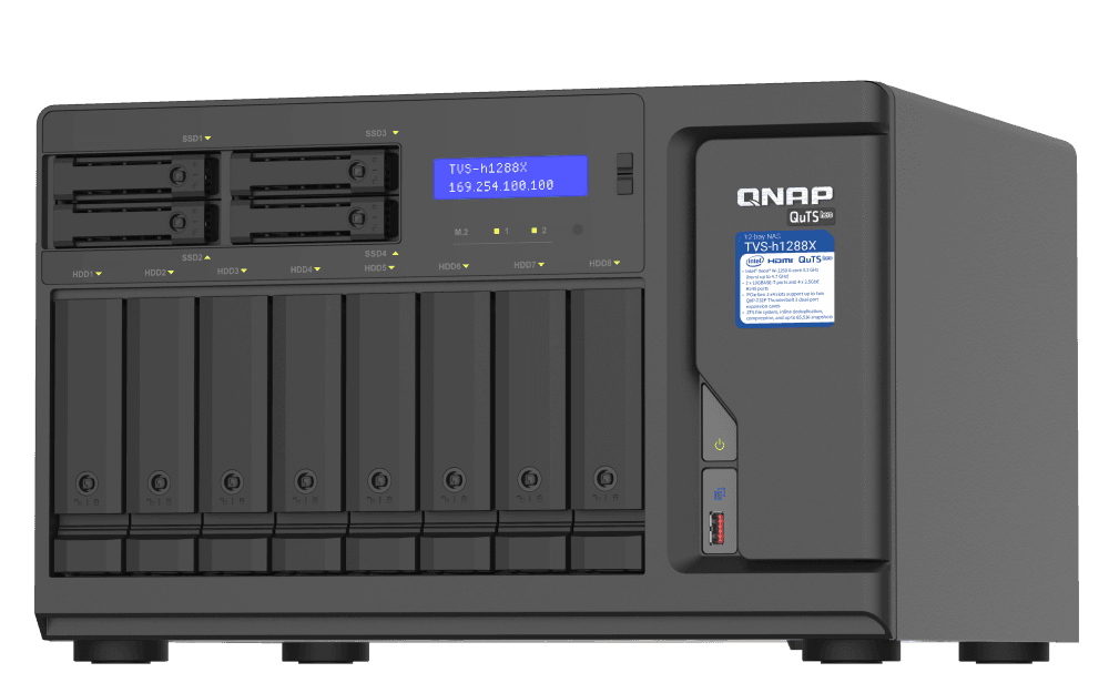 QNAP TVS-h1288X-W1250-16G 12-Bay NAS 16GB