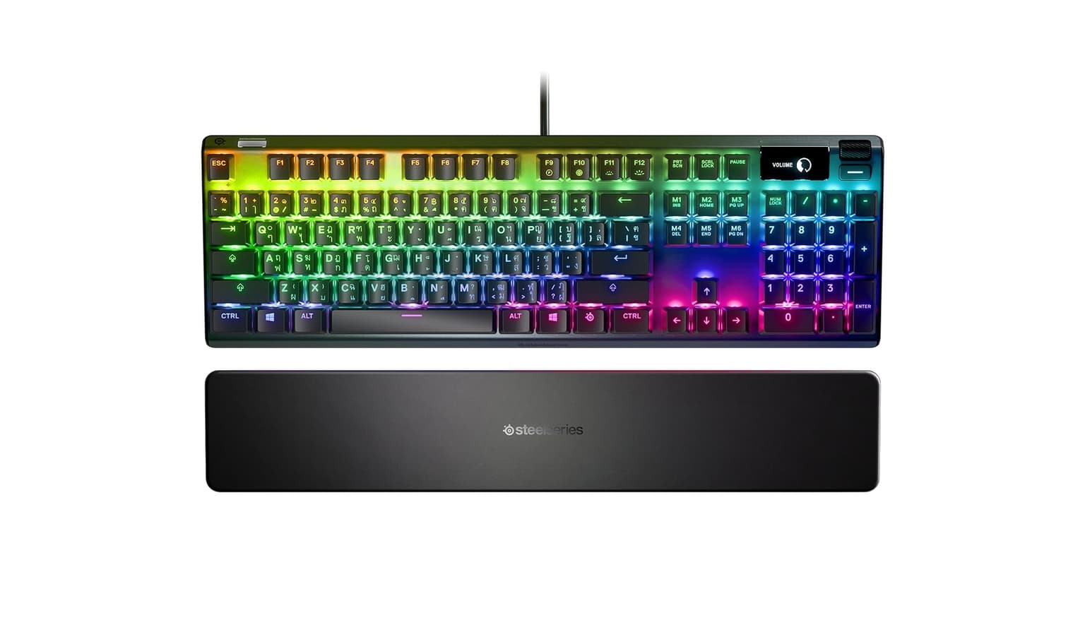 SteelSeries Keyboard mechanical Apex 7 104key, Red Switch, USB-A, EN, RGB, black