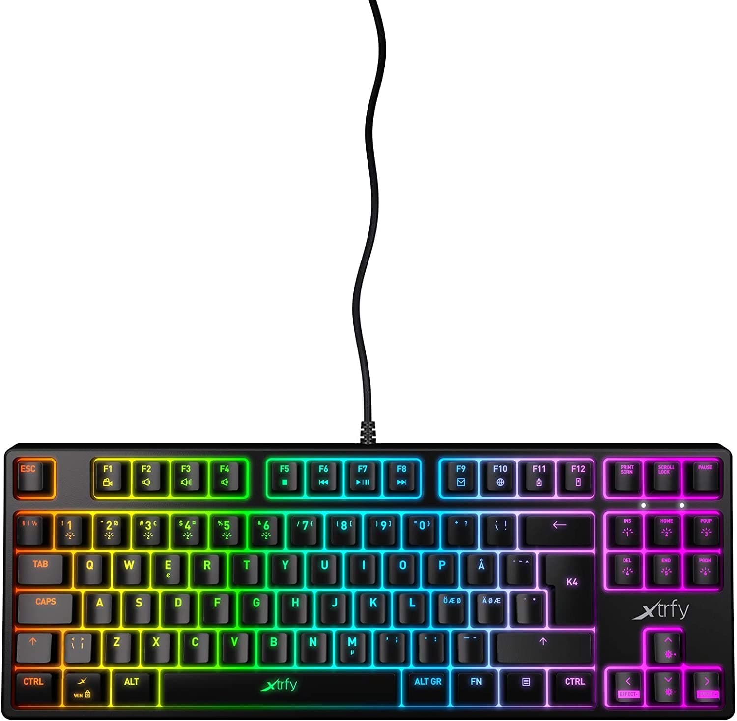 Xtrfy Gaming keyboard K4 TKL RGB Kailh Red RU